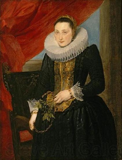 Anthony Van Dyck Portrait of a Lady Norge oil painting art